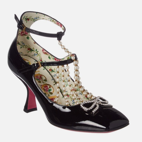 New Authentic Gucci Women's Taide Double Buckle Pumps - Picture 3 of 16